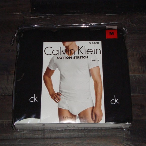 Calvin Klein Other - MENS CALVIN KLEIN BLACK COTTON STRETCH UNDERSHIRTS MEDIUM